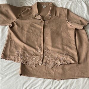 Voir Tan 2pc Skirt Set